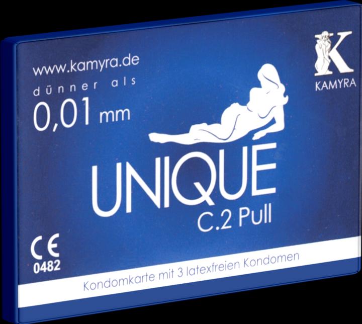 Kamyra Unique C.2 Pull» Kondomkarte mit 3 latexfreien Kondomen (3 Stk.)
