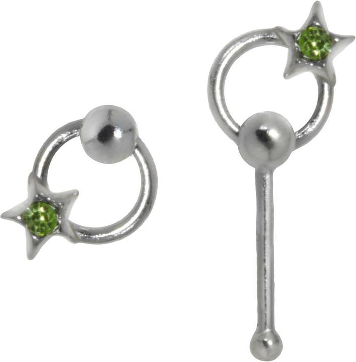 Bijouteria Nasenpiercing (Kristall, Silber 925)