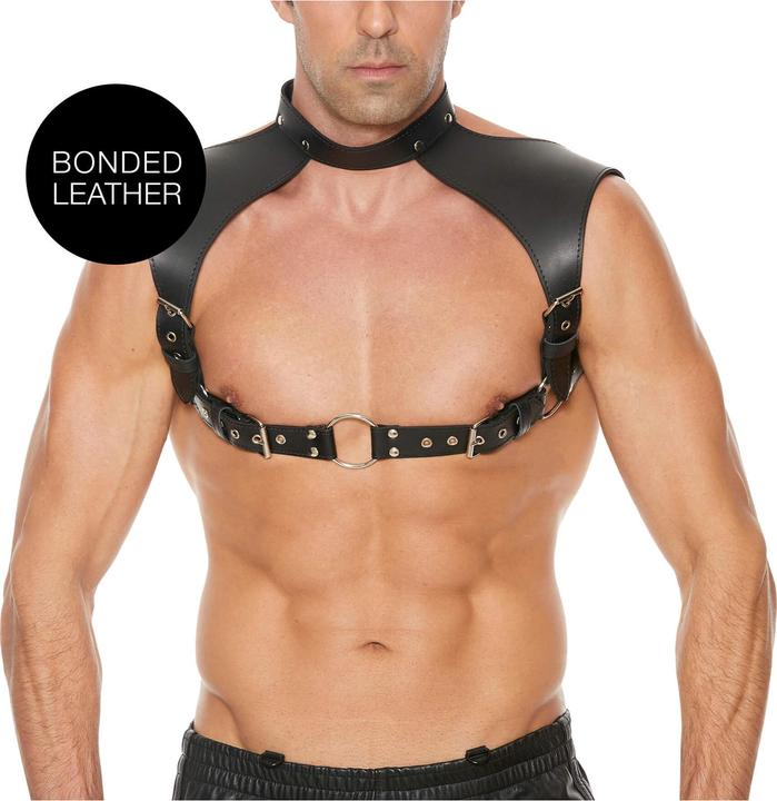 Image du produit Ouch! Men Harness with Neck Collar - One Size (Taille unique)