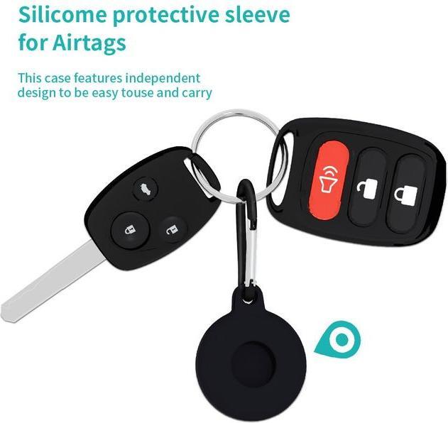 Image du produit MU Style Housse en silicone AirTag avec porte-clés