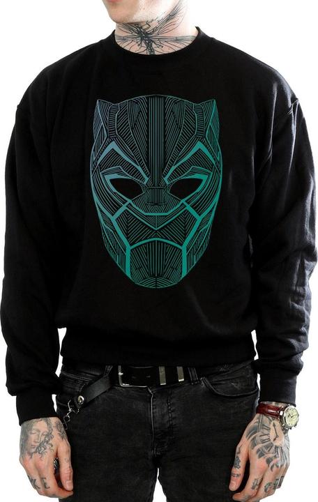 Image du produit Mens Black Panther Tribal Mask Cotton Sweatshirt (L)