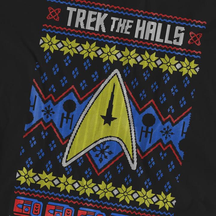 Actual product image Unisex Adult Trek the Halls Ugly Christmas T-Shirt (XL)