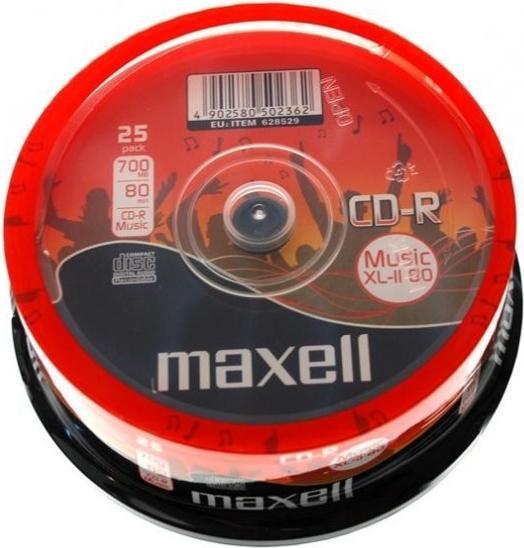 Immagine prodotto Maxell CD-R Music 700MB XL II Cake 25 (628529.40) (25 x)