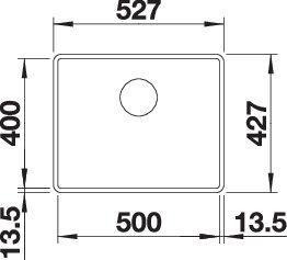 Image du produit Blanco Subline 500-F (Evier encastré, 52.70 cm, 42.70 cm)