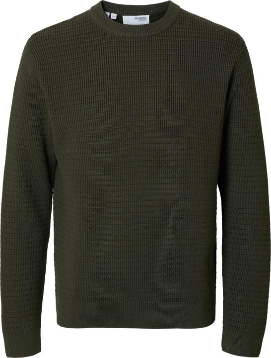 Selected Homme Texturierter Pullover mit Rundhalsausschnitt