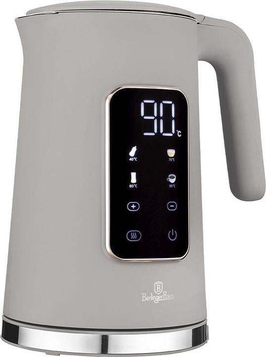 BerlingerHaus Haus Wasserkocher 1.7L mit Digitalanzeige matt taupe Taupe Collection (1.70 l)