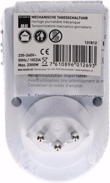Actual product image Max Hauri Timer 24h analogue, switch (Type 12)