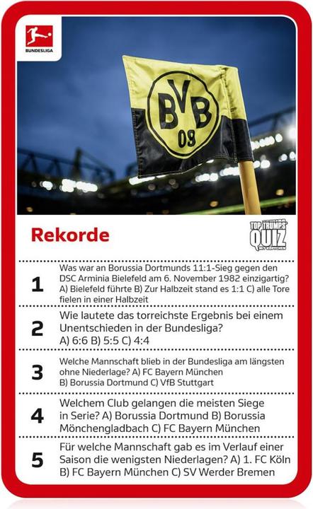 Actual product image Winning Moves Top Trumps Quiz - Bundesliga (German)