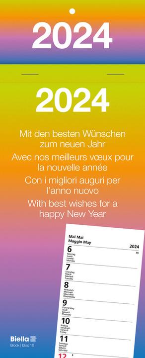 Image du produit Biella Calendrier à effeuiller Semaine (10,5 x 21 cm, Anglais, Italien, Français, Allemand)