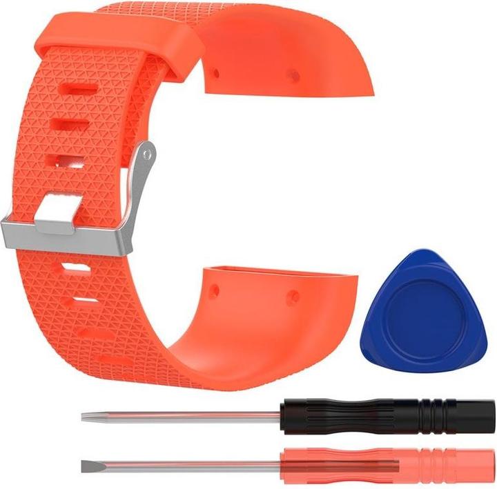 Produktbild JTI Armband kompatibel mit Fitbit Surge, Orange - S (Silikon)