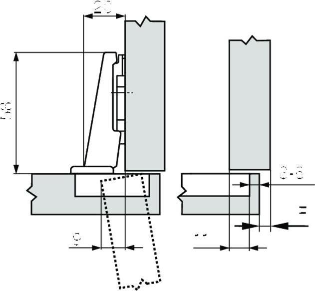 Immagine prodotto Blum Cerniere a scodellino tutta in metallo MODUL 100° per anta spezzafuoco