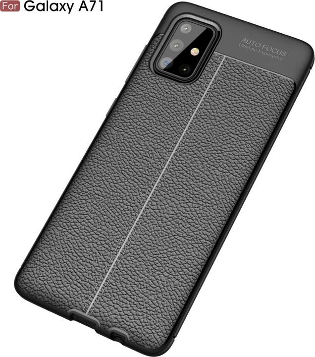 Actual product image Screenguard Samsung Galaxy A71 Case Leather Design TPU Cover (Samsung Galaxy A71)