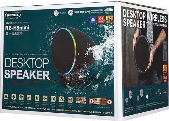 Actual product image Remax Satellite Series Wireless Bluetooth 5.0 Speaker, 1200 mAh White (RB-H9 mini) (6 h, Rechargeable battery operated)