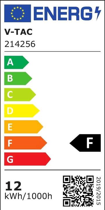 Label énergétique V-TAC VT1110 Projecteur LED AR111 encastré 12W 12V G53 4000K 40' (1159 lm)