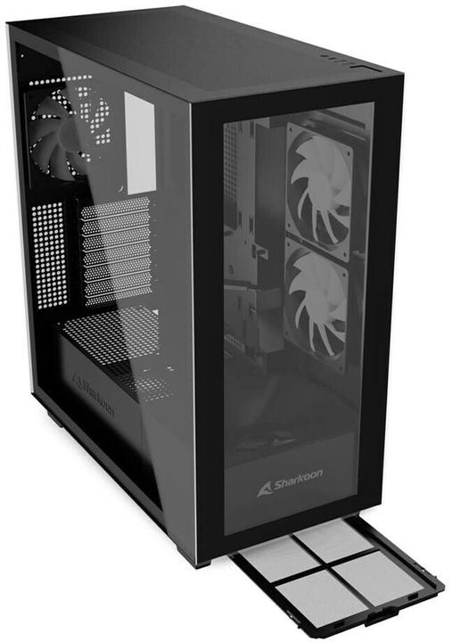 Produktbild Sharkoon Rebel C60 RGB ATX Black (ATX, mATX, Mini-ITX)