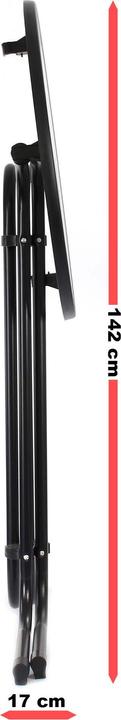 Immagine prodotto Wiltec Tavolo bistrot pieghevole Toboli nero Ø 80 cm tavolo alto tavolo bar tavolo festa rotondo