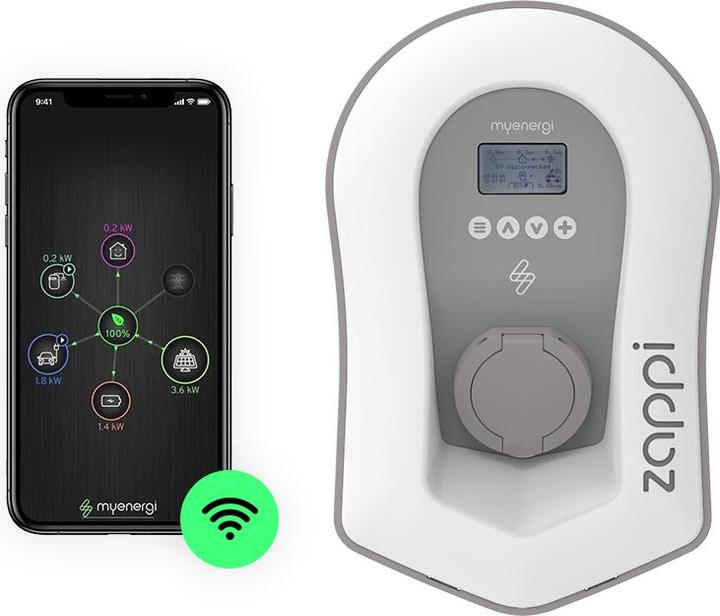 Produktbild Myenergi ZAPPI-2H22UW-T ZAPPI-2H22UW Wallbox mit Hub (Typ 2, 22 kW)