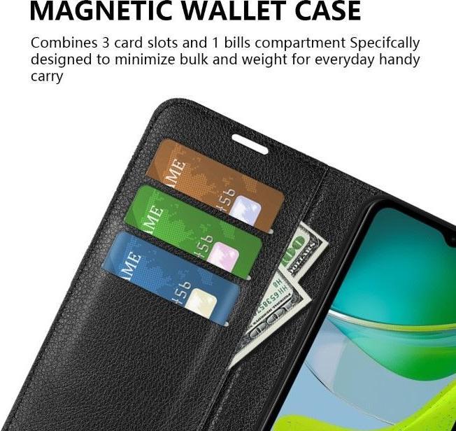 Actual product image MU Classic Litchi Leather Bookcover Series (Xiaomi Redmi Note 13 4G)