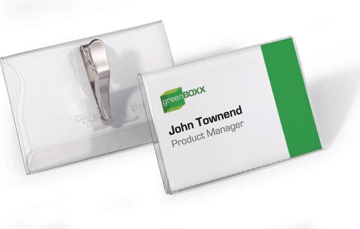 Actual product image Durable Hard foil name tags with crocodile clip