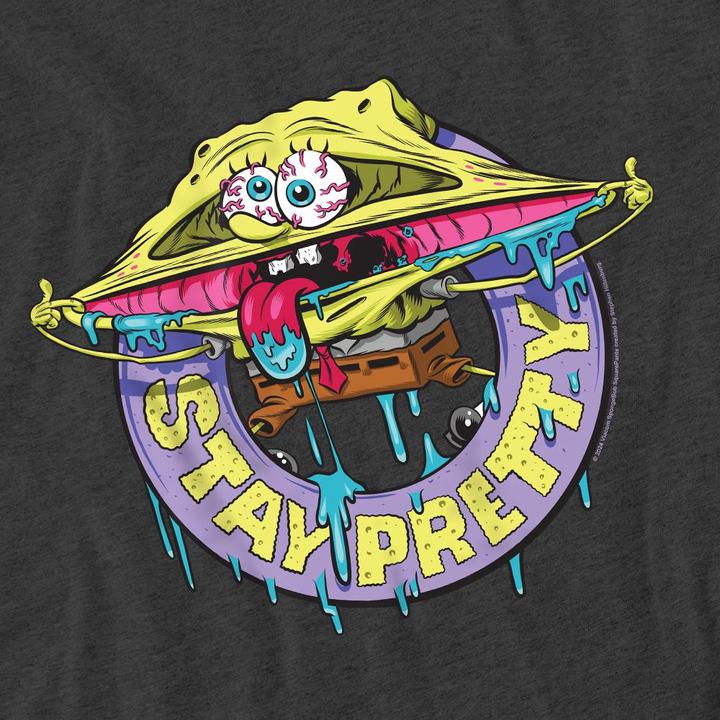 Actual product image Spongebob Squarepants Unisex Adult Stay Pretty T-Shirt (L)