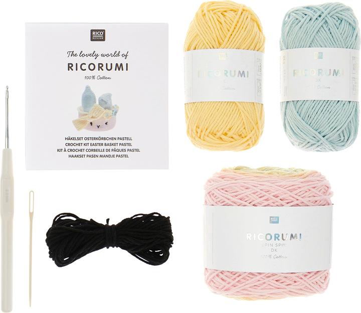 Produktbild Rico Design Ricorumi Häkelset "Oster-Eierkörbchen"