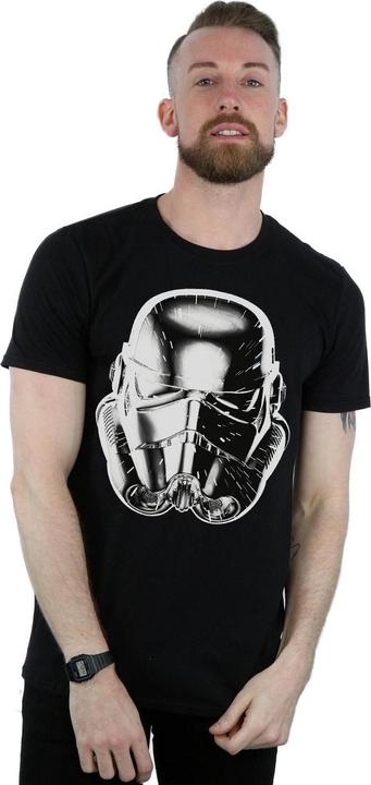 Actual product image Star Wars Mens Stormtrooper Warp Speed Helmet T-Shirt (S)