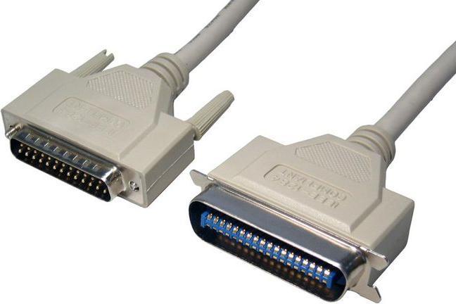 Produktbild Rs Pro Parallel-Kabel 25-polig, D-Sub Stecker Centronics Stecker L. 10m, Grau (10 m, Parallel (Drucker))