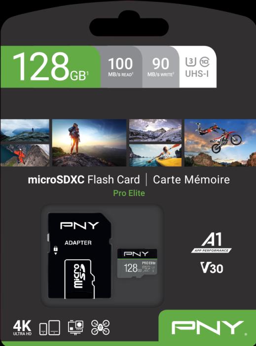 Image du produit PNY Pro Elite (128 Go, microSDXC, U3, UHS-I)