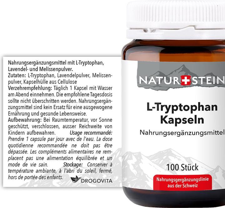 Produktbild Naturstein L-Tryptophan (100 Stück, Kapseln, 141 g)