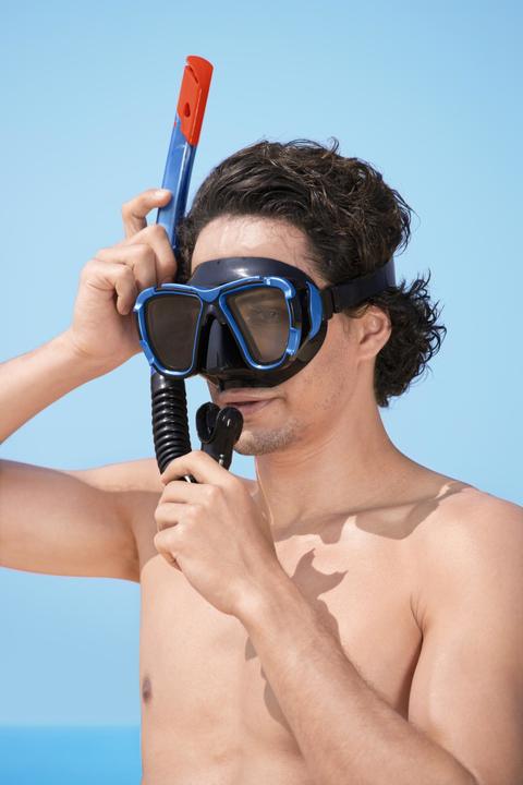Produktbild Bestway Hydro-Pro BlackSea Snorkel & Fin Set, Adult, Half face mask, Tempered glass, Assorted colour