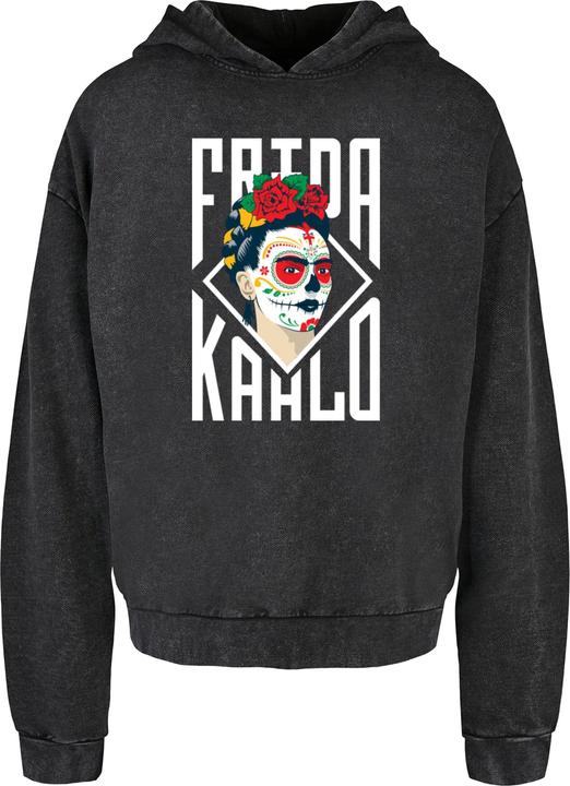 Merchcode Frida Kahlo - Lettering Acid Washed Oversized Hoody - 178049 (L)