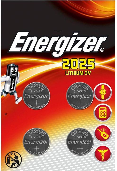 Actual product image Energizer CR2025 Lithium (4 pcs., CR2025, 163 mAh)