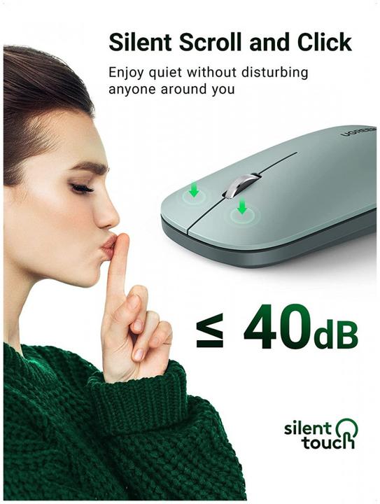 Produktbild Ugreen Wireless Mouse MU001 (Green) (Kabellos)
