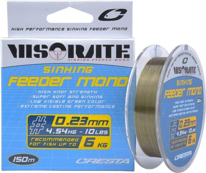 Actual product image Cresta nylon cut visorate sinking feeder mono (0.28 mm)