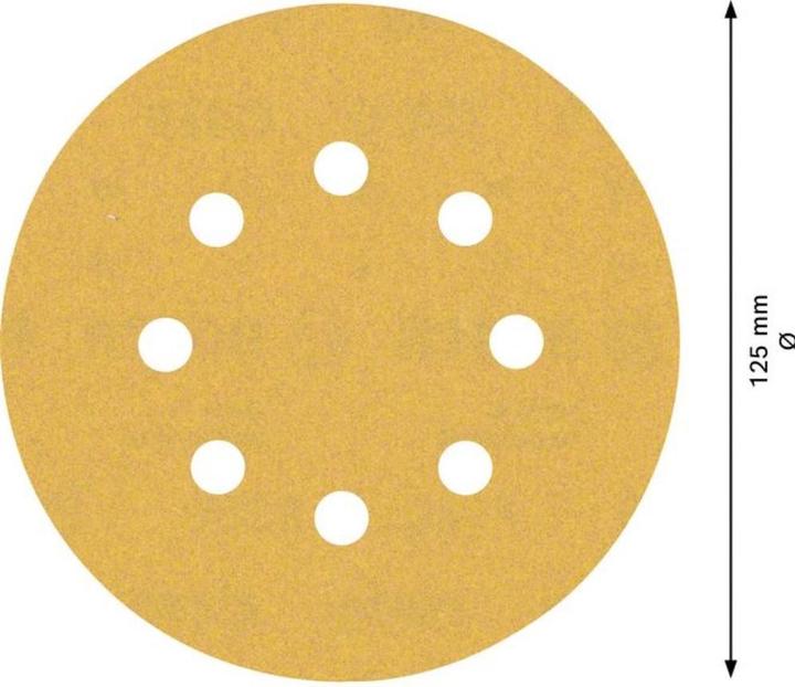 Actual product image Bosch Professional Zubehör Expert C470 Sandpaper with 8 holes for random orbital sander, 125 mm, G 180, 50 pcs. (180)