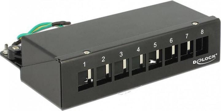 Delock 8-Port Desktop Patchpanel, Hutschienenkit