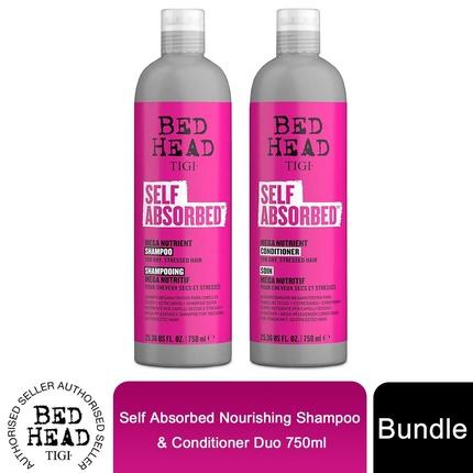 Actual product image Tigi Bed Head By Self Absorbed Nourishing Shampoo & Conditioner Duo 750ml (750 ml, Liquid shampoo)
