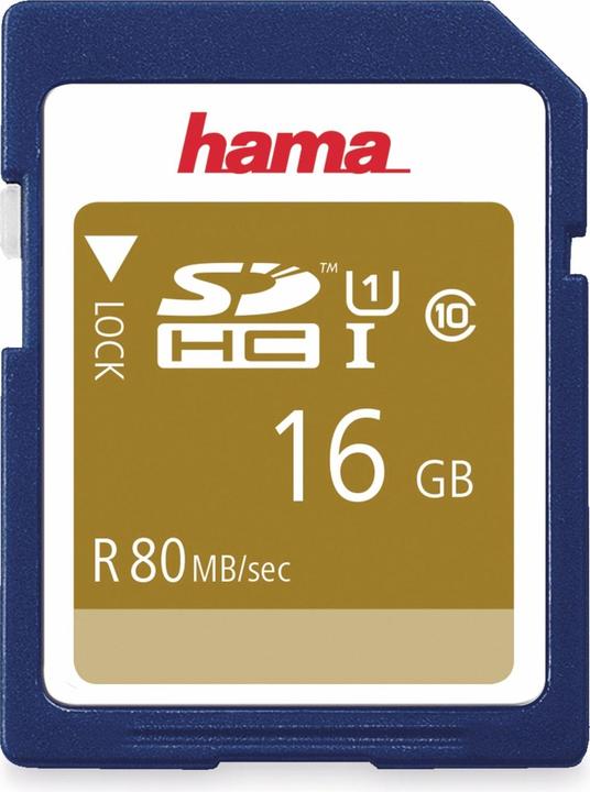 Actual product image Hama SDHC 16GB Class 10 UHS-I (26 GB, SDHC, U1, UHS-I)