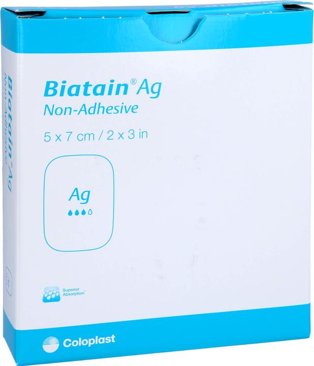Produktbild Coloplast Biatain Ag Schaumverband nicht-haftend 5x7cm, 5 St VER