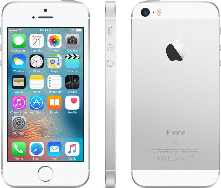 Apple iPhone SE (32 GB, Silver, 4", Single SIM, 12 Mpx, 4G)