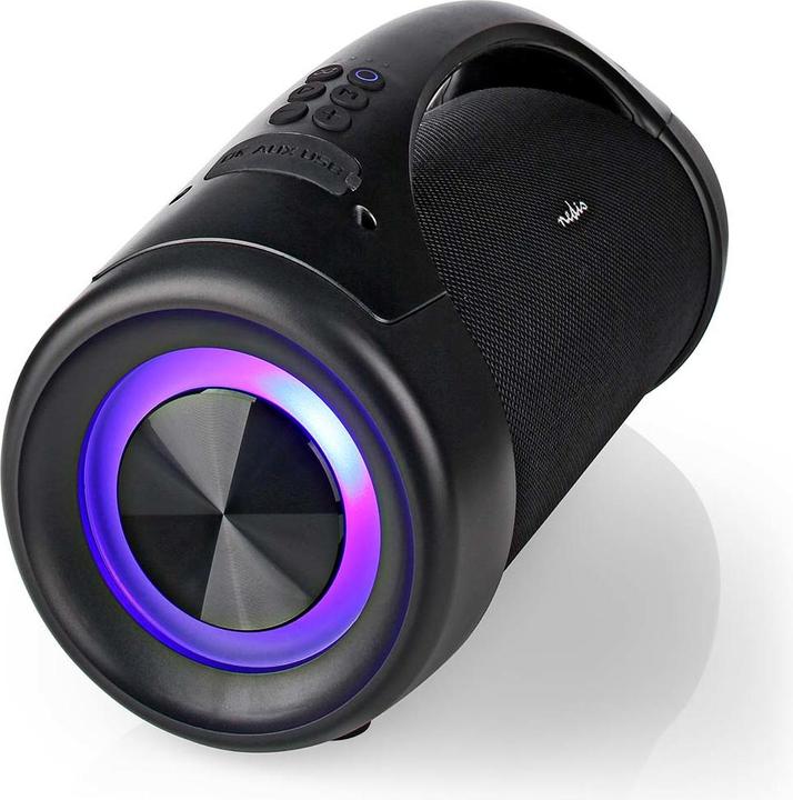 Immagine prodotto Nedis Bluetooth® Party Boombox 6 ore 2.0 50 W Riproduzione multimediale: AUX/USB IPX5 Maniglia di (6 h, Batteria ricaricabile)
