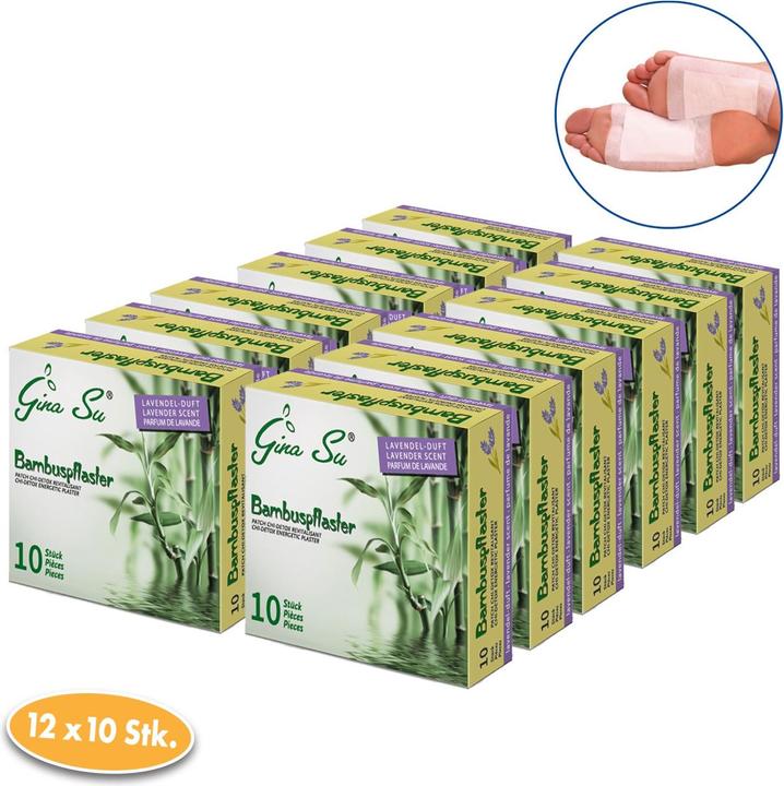 Gina Su Bambuspflaster mit Lavendelduft 120 Stück (12x 10er) (Fusscrème & Fussgel)