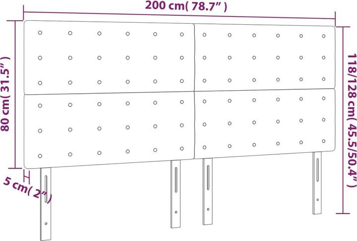 Immagine prodotto VidaXL Kendrick (200 x 5 x 128 cm)
