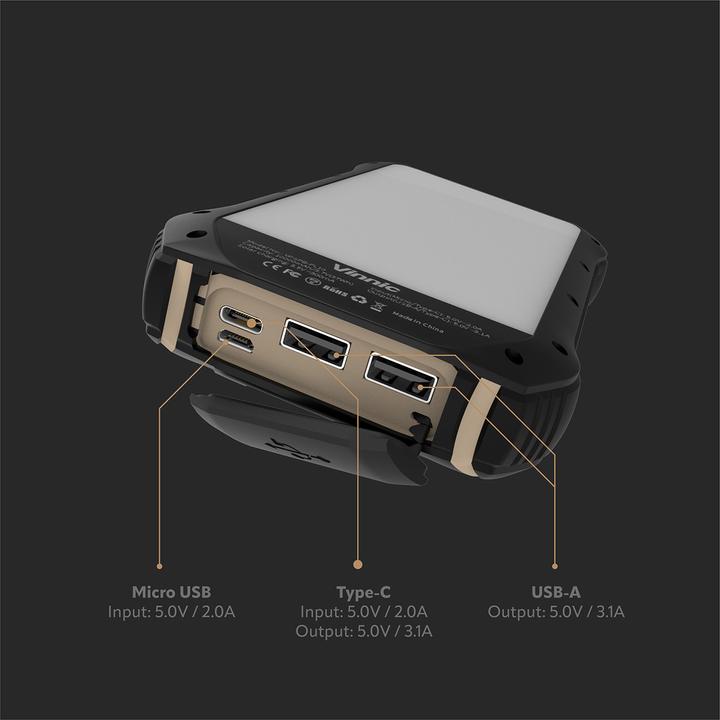 Immagine prodotto Vinnic Caricabatterie solare (20000 mAh, 74 Wh)