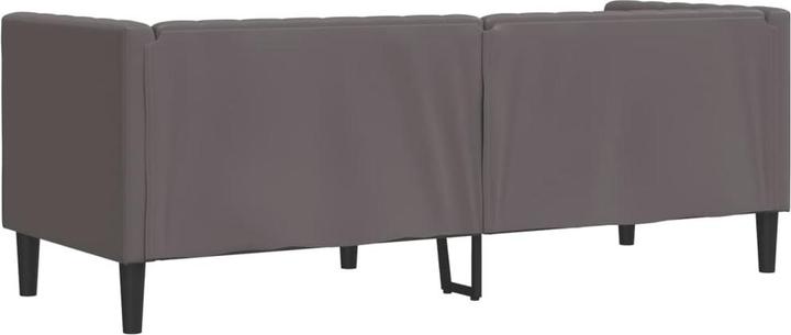 Produktbild VidaXL Chesterfield Sofa 3-Sitzer Couch Sessel Polstersofa Grau Kunstleder (Chesterfield)