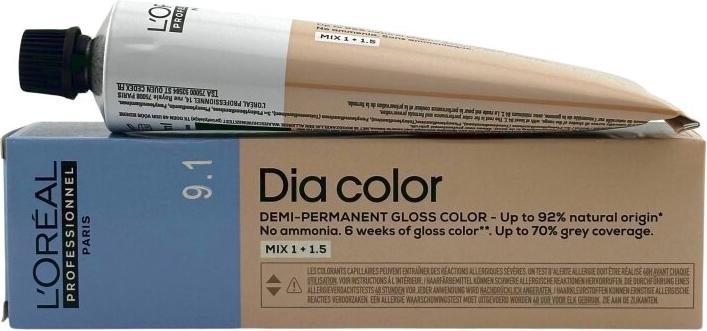 Actual product image L'Oréal Professionnel Dia Colour 9.1 Very Light Blonde Ash - 60ml (Blond)