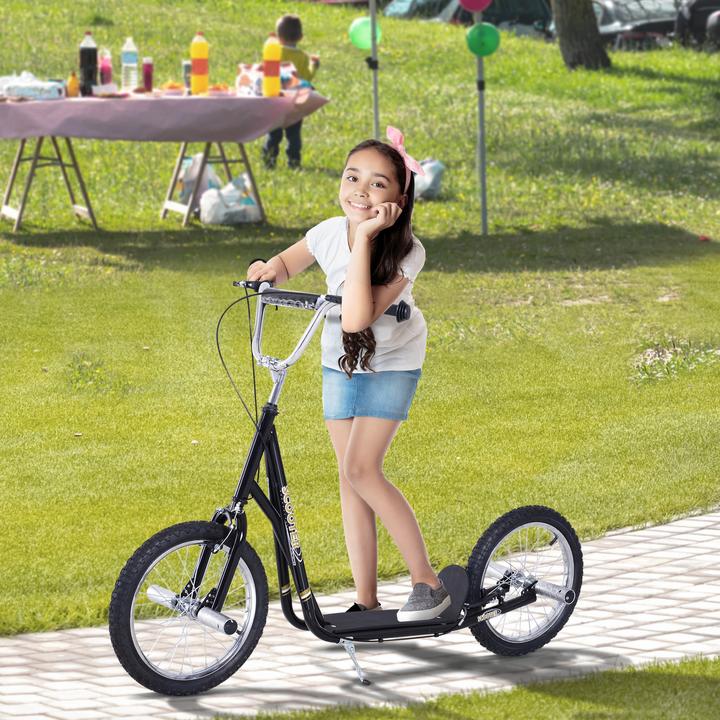 Actual product image Homcom Children's scooter With handbrake, extra thick pneumatic tyres, height-adjustable handlebars