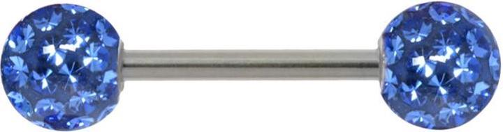 Produktbild Bijouteria Zungenpiercing (Epoxiharz, Chirurgenstahl 316L, Kristall)