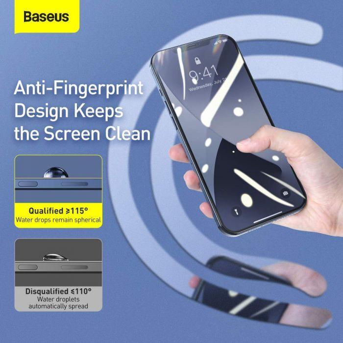 Immagine prodotto Baseus 0.25mm a tutto schermo e a tutto vetro Film di vetro temperato per iP 5.4inch 2020 (2pcs/pack) Nero (2 Pezzo/i, Apple iPhone 12 mini)