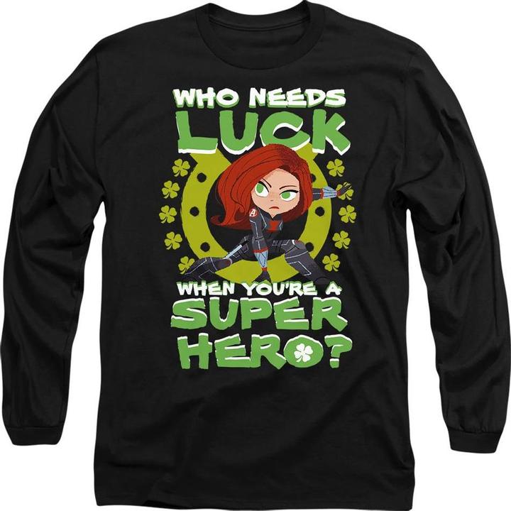 Actual product image Unisex Adult St Patrick's Day Lucky Superhero St Patricks Day T-Shirt (XL)